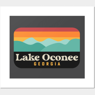 Lake Oconee Georgia Greensboro Vintage Sunset Posters and Art